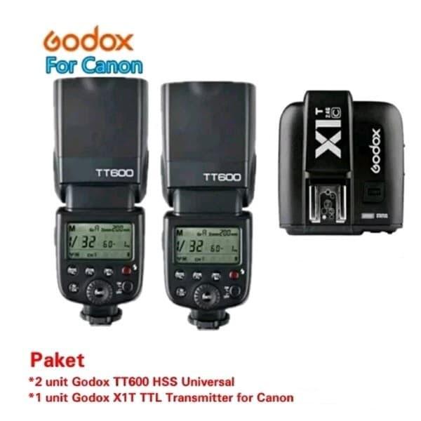 Gambar Paket Double Flash Godox TT600 +TRIGGER GODOX X1T-C TTL FOR Canon dari Grosir Aksesoris Kamera undefined Tokopedia