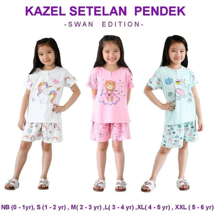 Gambar Kazel - Setelan Pendek SWAN Edition - NEWBORN dari Chubby Baby Jakarta undefined Tokopedia