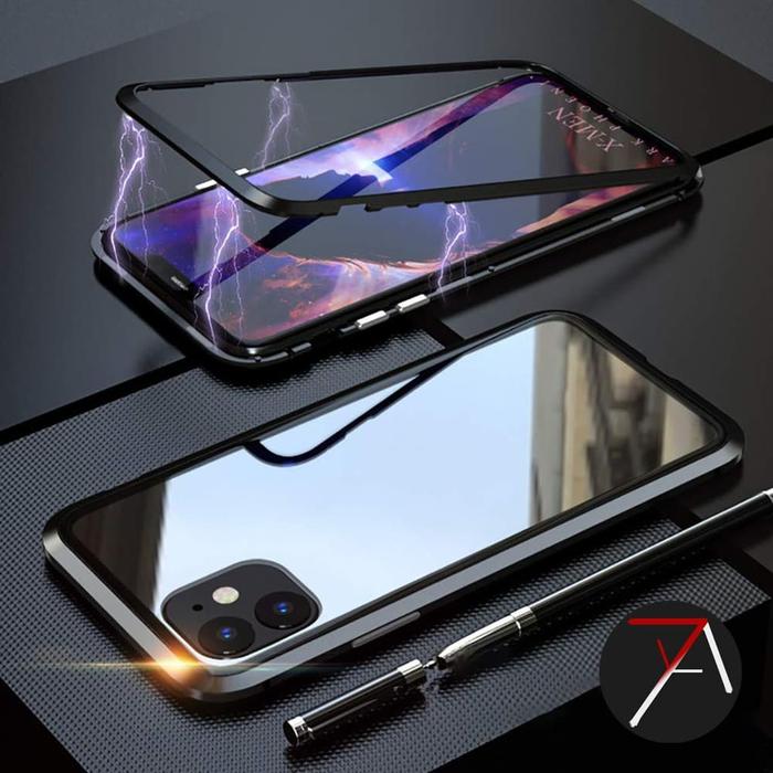 Gambar Iphone 11 Iphone11 Magnetic Case Metal Glass Back Cover Casing 2 in 1 - Hitam, iPhone 11 dari 17 Agustus Case undefined Tokopedia