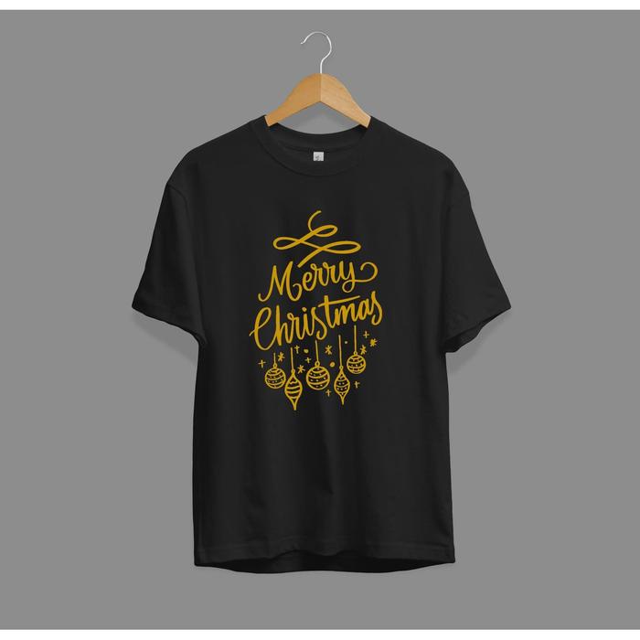 Gambar Kaos Baju Natal Merry Christmas - XL, Biru dari Nick Sablon &amp; Percetakan undefined Tokopedia