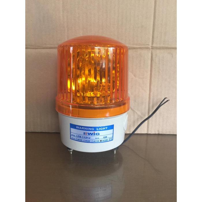 Gambar Warning Light/ Lampu Rotary LTE1121J + buzzer 220V 10W kuning Ewig dari mitrautama jaya undefined Tokopedia