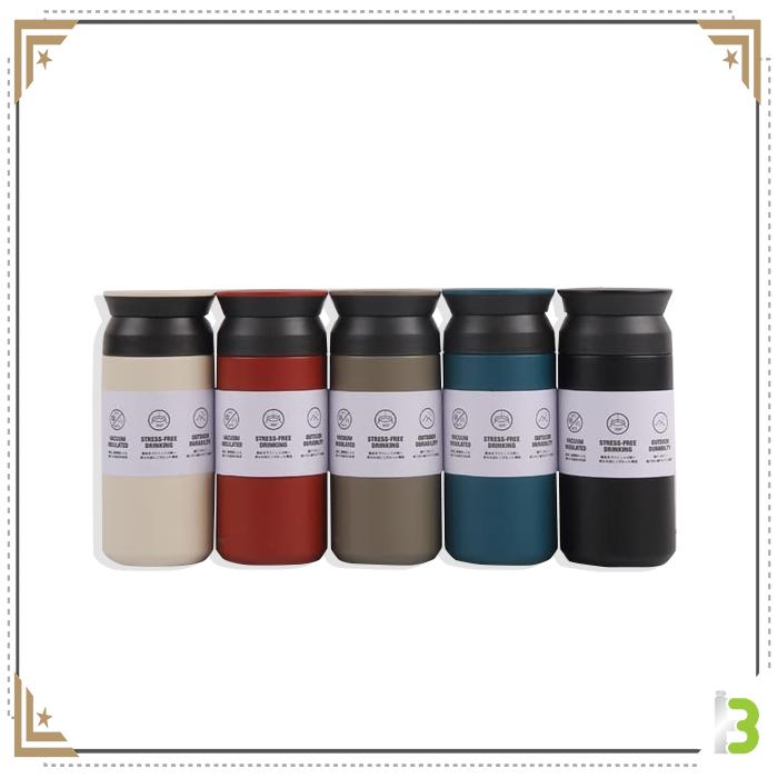 Gambar Thermos Kopi Travel Tumbler Stainless 500ML - Termos Air Panas H-552 - Hitam dari Pinter Cetak undefined Tokopedia