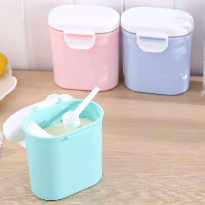 Gambar kotak susu bayi wadah susu bubuk anak box plastik travel organizer - Biru Muda, S dari Rocy-City undefined Tokopedia