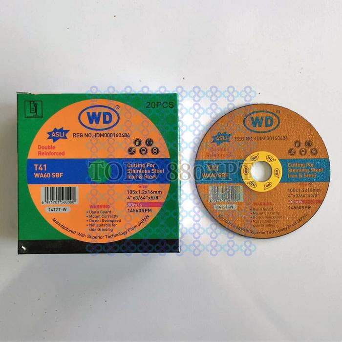 Gambar Batu Potong WD Cut Off Wheel 105mm X 1.2 X 16 (4" X 3/64" X 5/8") WA60 dari 880xpt undefined Tokopedia
