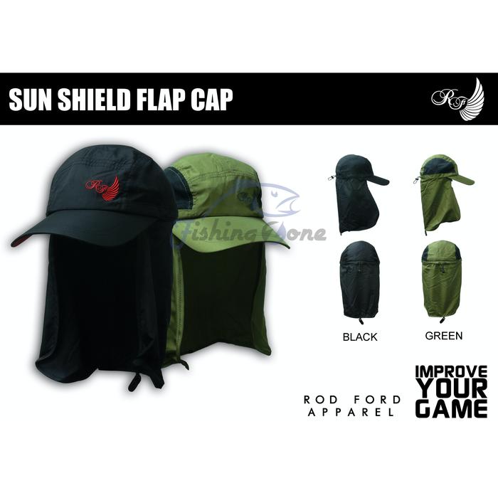 Gambar Rodford SUN SHIELD Flap Cap - Hitam dari Fishing zone undefined Tokopedia