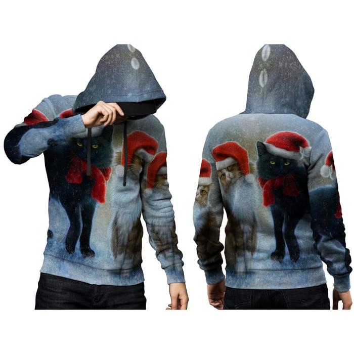 Gambar Jaket Hoodie Sweater Pria HOLIDAY MERRY CHRISTMAS 3D PullOver ART 09 - S dari FikaStore undefined Tokopedia