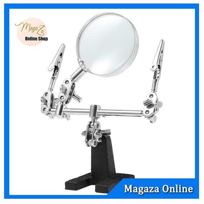 Gambar Kaca Pembesar dengan Penjepit Helping Hand Tool dari Magaza Online undefined Tokopedia