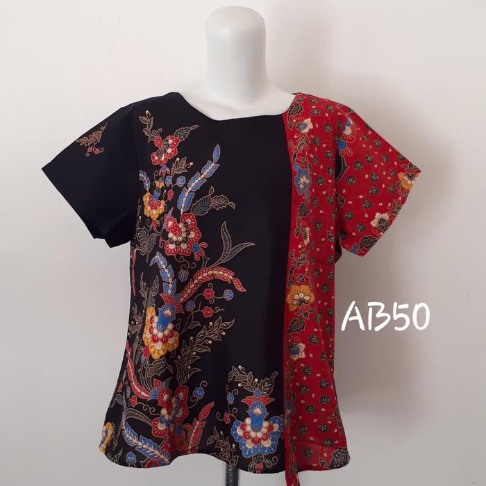 Gambar atasan/baju batik warna merah fanta dari Toko Yeye Shop undefined Tokopedia