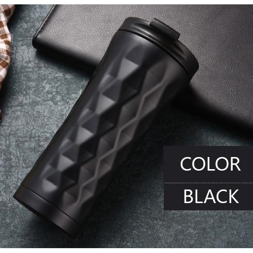 Gambar [PROMO 50%] Mug Termos Botol Stainless Steel anti Panas dan Dingin - Hitam dari Rumah Siapa undefined Tokopedia