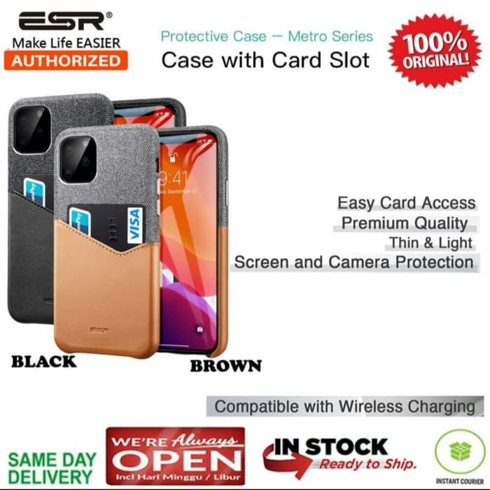 Jual ESR Mereo Wallet Leather Case IPhone 11 Pro Max Kota