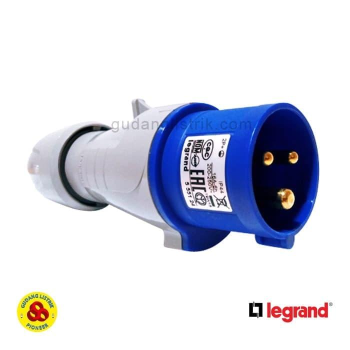 Jual LEGRAND 555124 Male Plug 1 Phase 16A IP44 2P+E Plug Industri 3 Pin ...