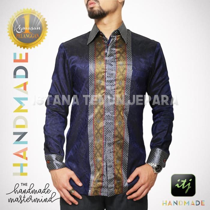 Gambar Baju Kemeja Pria Premium High Class Tenun Baron Handmade dari ISTANA TENUN JEPARA undefined Tokopedia