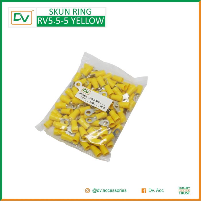 Gambar Skun Ring 6mm YELLOW / RV5,5-5 - Merah dari DV.Switchboard undefined Tokopedia