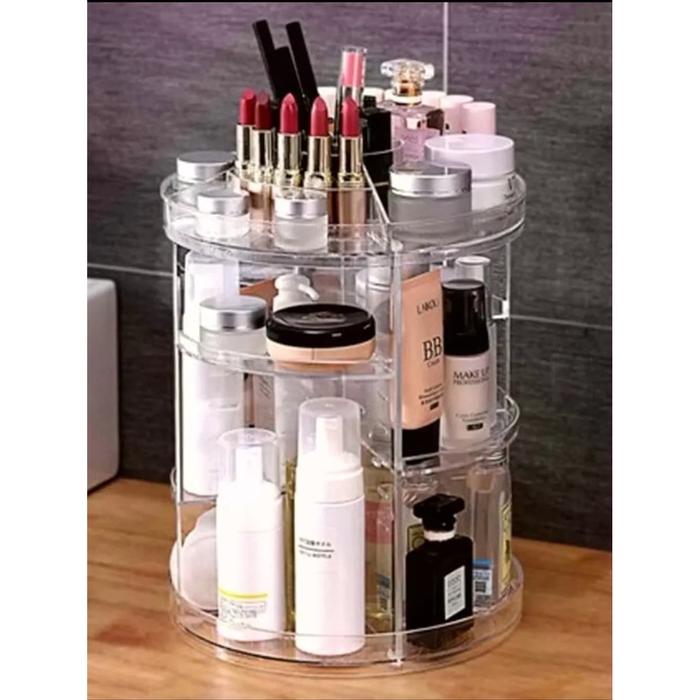 Gambar Rak Organizer Kosmetik / Makeup Putar 360 RKOR-01 dari Bens Kosmetik undefined Tokopedia