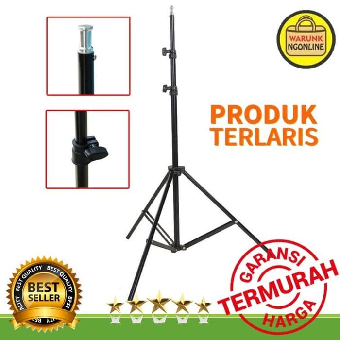 Gambar Stand Lighting lampu studio - ring light dll Tripod 3 Section 200cm dari WarunkNgonline Channel undefined Tokopedia