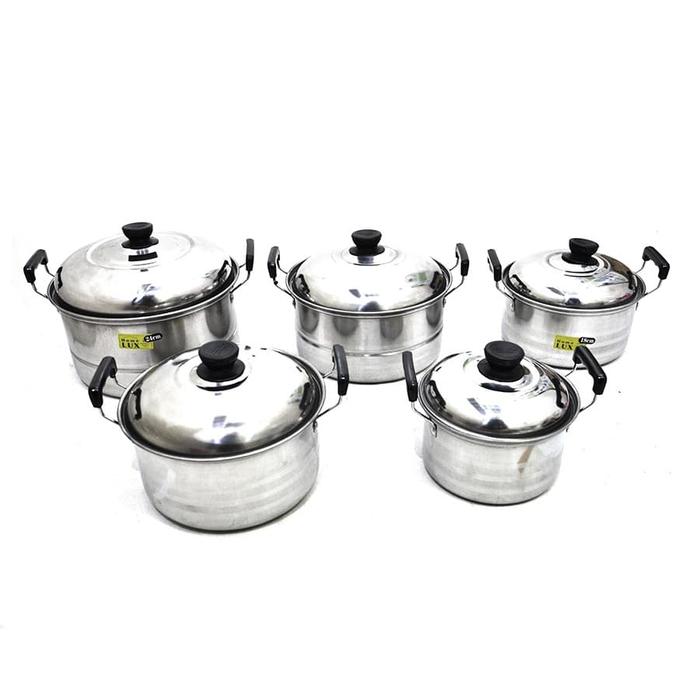 Gambar Homelux Panci Set Isi 10 Pcs Stainless dari utamamegaelectric undefined Tokopedia