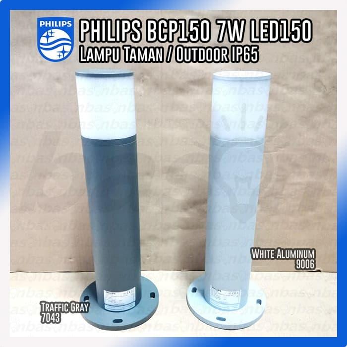 Gambar PHILIPS LED Bollard II BCP150 7W LED150 IP65 - Lampu Taman Outdoor - White aluminum dari Bason undefined Tokopedia