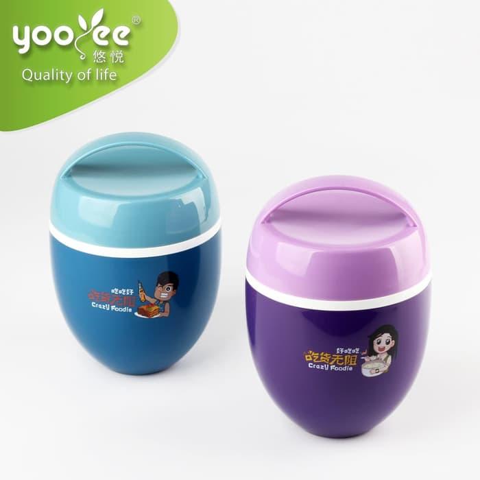 Gambar TEMPAT MAKAN LUNCH BOX YOOYEE 604 PURPLE BLUE dari Maxhomeliving_NEW undefined Tokopedia