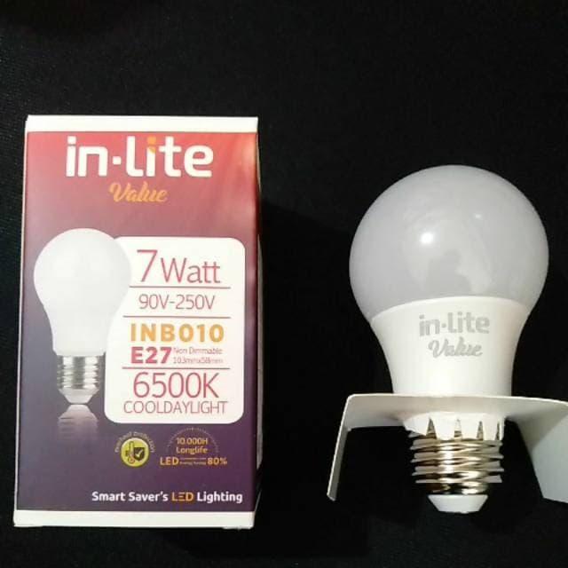 Gambar Lampu LED In-Lite 7 Watt CooldayLight E27 dari Toko Lintas undefined Tokopedia