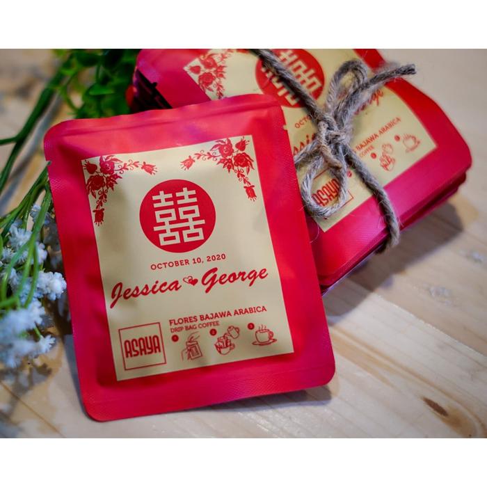 Gambar Shuang Xi Coffee Drip Kopi Souvenir Pernikahan Teapai Label Custom dari Asaya Coffee undefined Tokopedia