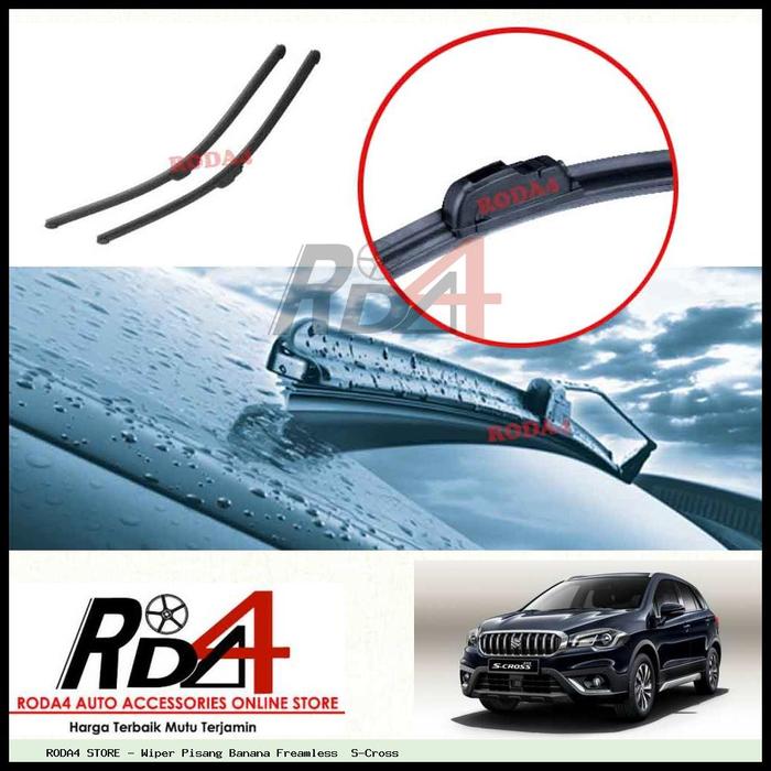 Gambar Wiper Mobil S-Cross 26 14 Frameless Banana 1 Set 2 Pcs dari Roda4 undefined Tokopedia