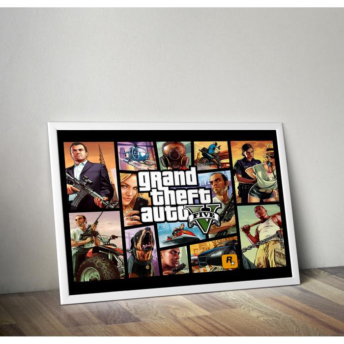 Gambar Poster GAME GTA V - A3 dari Rembo Indonesia undefined Tokopedia