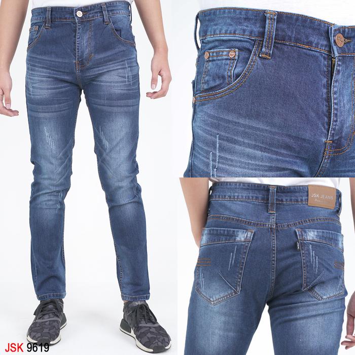 Gambar [5 WARNA] Celana Panjang Skinny Jeans Pria Celana Cowok Celana SoftJea - Navy, 33 dari Sarang Jeans undefined Tokopedia