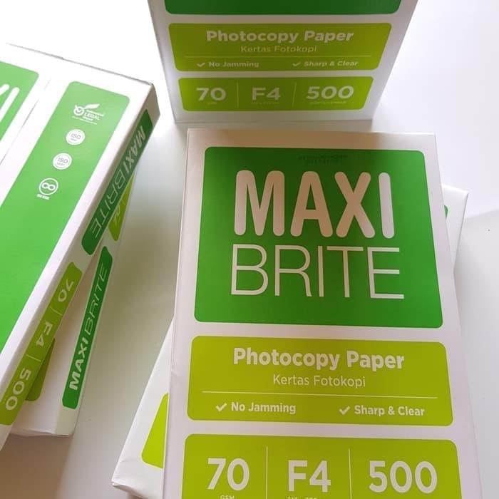 Kertas Hvs Maxi Brite 70 Gsmgr Ukuran Foliof4 - Merah