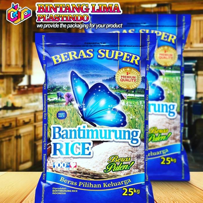 Gambar KARUNG BERAS LAMINASI OPP FULL COLOR PRINTING 5KG 10KG 15KG 20KG 25KG dari Bintang Lima Plastindo undefined Tokopedia