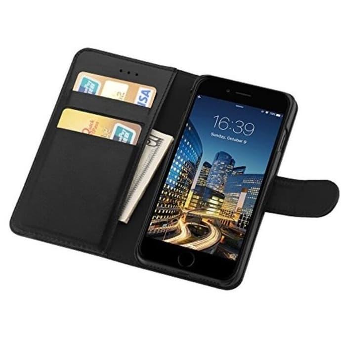 Jual IPHONE 7/8 FLIP COVER CASE DOMPET BUKA TUTUP HITAM Kota