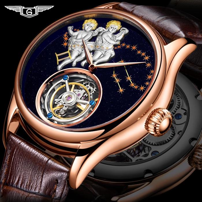 Terbaru Guanqin Mechanical Watch 100 Brand Tourbillon Men Luxury