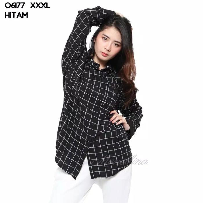 Gambar Baju Blouse Monalisa Square XXX Kuliah Kerja - Hitam, XXXL dari AgustStore undefined Tokopedia