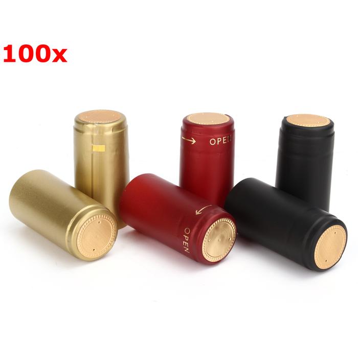 Gambar HOT SELL 100Pcs Heat Shrink Cap PVC Tear Tape Wine Bottle Seal Ring dari Rahyastore.id undefined Tokopedia