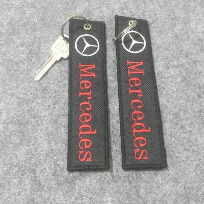 Jual Gantungan Kunci Key Tag Key Chain Bordir Mercedes Benz