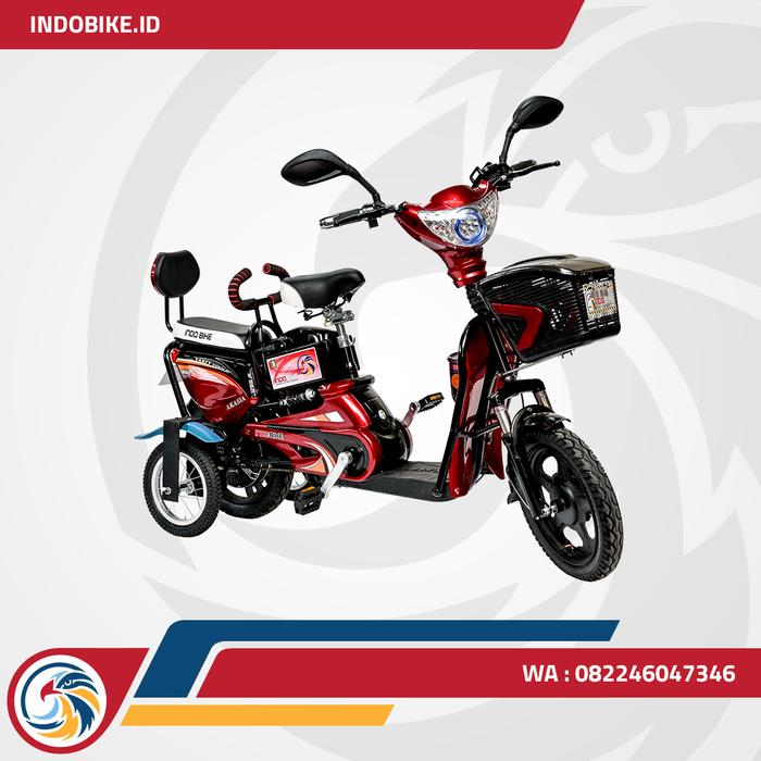 Gambar Sepeda Listrik Roda 4 Indobike Tipe Akasia Harga Murah Berkualitas - Merah dari INDO BIKE undefined Tokopedia