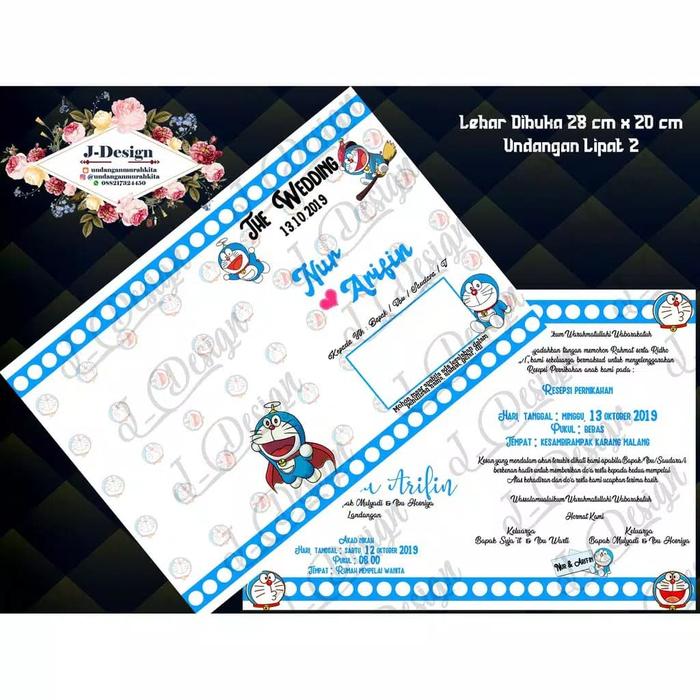 Jual Undangan Pernikahan Karakter Doraemon 4 Blangko Kota Surabaya Undanganmurahkita Tokopedia
