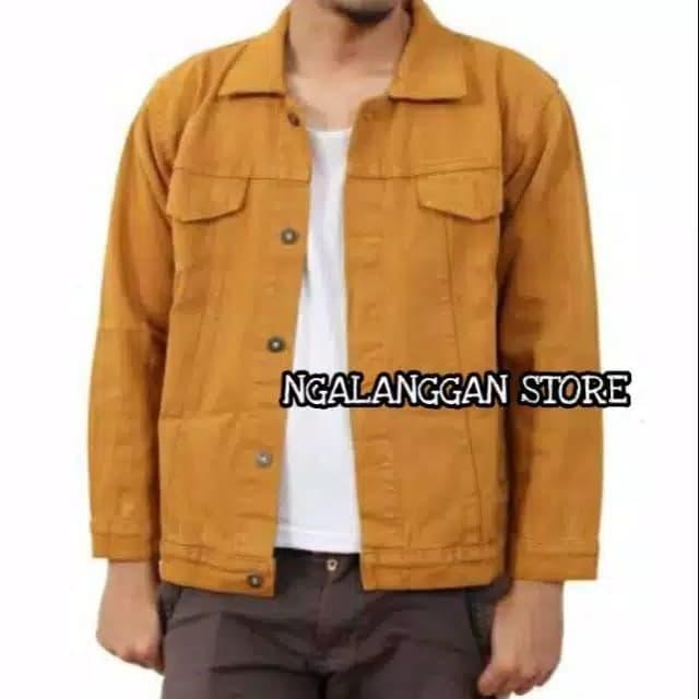 Jaket sales denim mustard