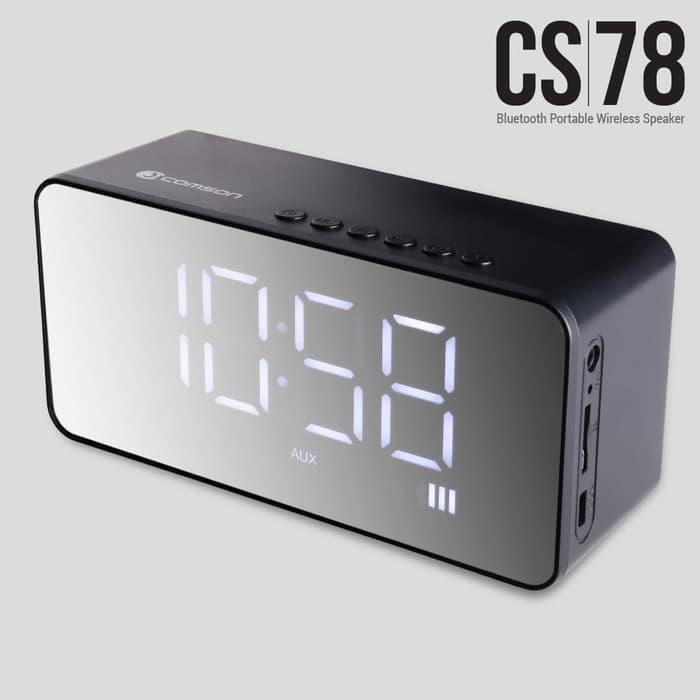 Gambar Comson CS78 Speaker Portable Bluetooth dengan Alarm dan Jam Digital dari Flazz Computer Pekanbaru undefined Tokopedia