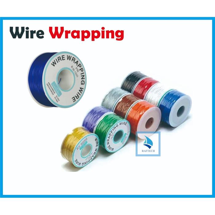 Gambar Wire Wrapping - Kawat Jumper 30AWG Kabel PCB Breadboard - 1 ROLL - Biru dari raftechbandung undefined Tokopedia