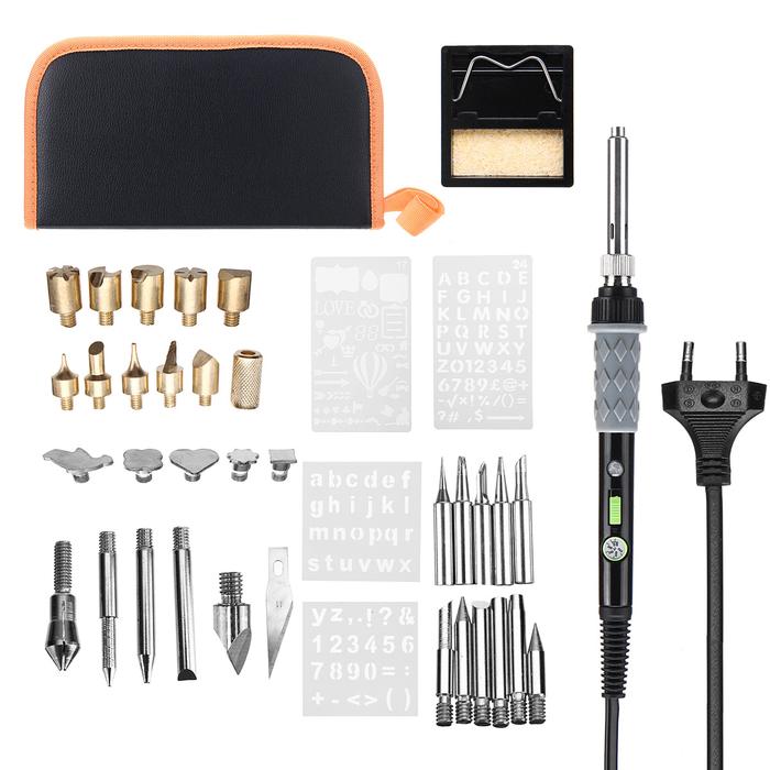 Gambar 40Pcs 60W Wood Carving Burner Solder Iron Kit Electronics dari Eski Bike undefined Tokopedia