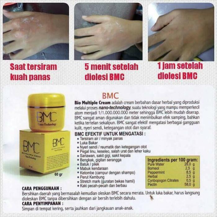 Gambar BMC BOTOL 60GR -NANO TECH- KRIM P3K-MELEPUH-LUKA BAKAR dari blesstoresurabaya undefined Tokopedia
