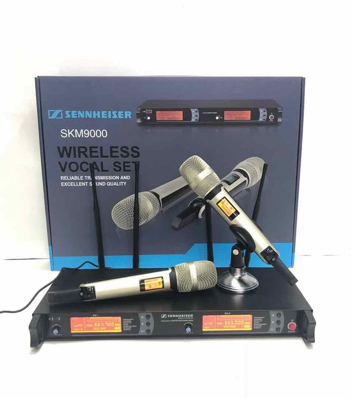 Gambar Microphone Wireless Sennheiser 4 antena SKM 9000 mic karaoke dari VICOM CCTV undefined Tokopedia