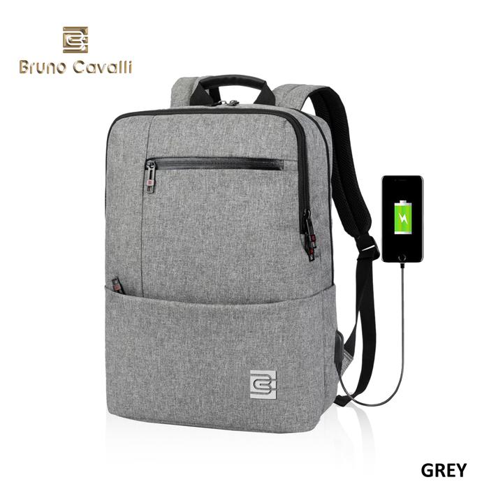 Gambar Bruno Cavalli Mii 5 Tas Ransel Laptop 16L USB 8500 - Tas Ransel - Backpack Kanvas - Abu-abu Muda dari Bruno Cavalli_NEW undefined Tokopedia