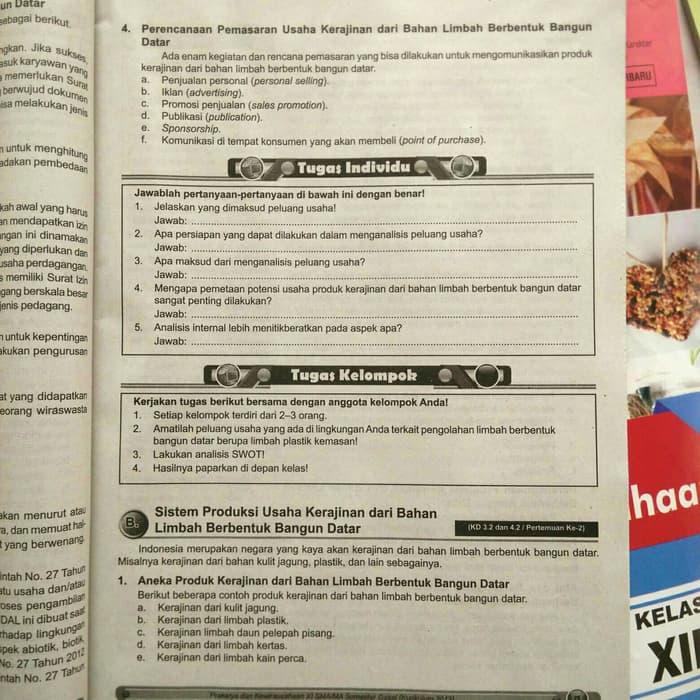 Jual Buku Sma Kelas 2 Lks Prakarya Dan Kewirausahaan Kelas Xi Semester 1 Jakarta Selatan Lasmonomegantara Tokopedia