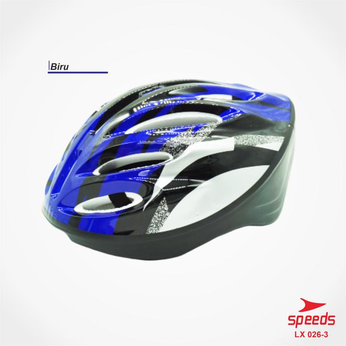 Gambar Helm Sepeda Inline Skate Dewasa MTB Gunung Lipat PVC Foam Speeds 026-3 - Biru dari Lbagstoremall undefined Tokopedia