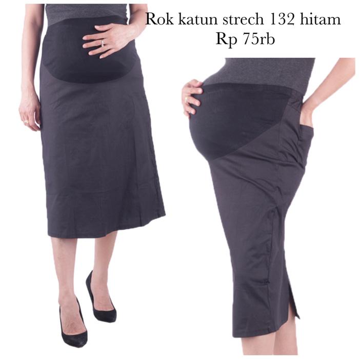 Gambar Rok kerja ibu hamil 132 hitam dari Hikasu Baby undefined Tokopedia
