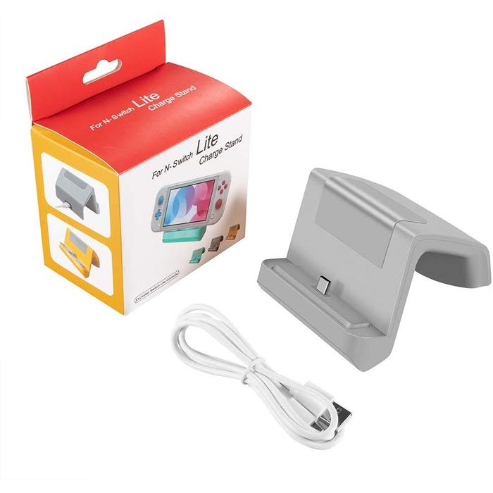 Gambar Nintendo Switch / Switch Lite Adjustable Charging Charging Stand Dock - Abu-abu dari waroengame M2SQ undefined Tokopedia