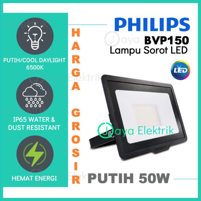 Gambar Lampu Sorot / Flood Light LED Philips BVP150 50Watt Putih (6500K) dari Jaya Elektrik Sby undefined Tokopedia