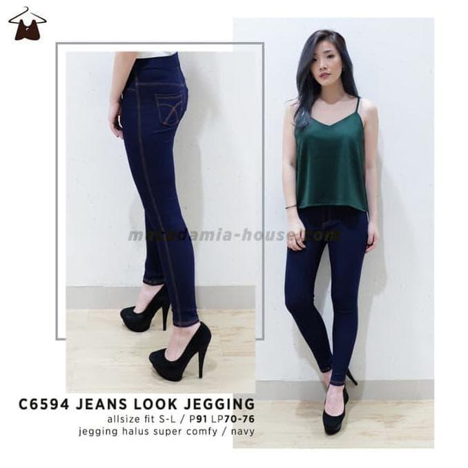 Jual C6594 JEANS LOOK JEGGING - Jakarta 