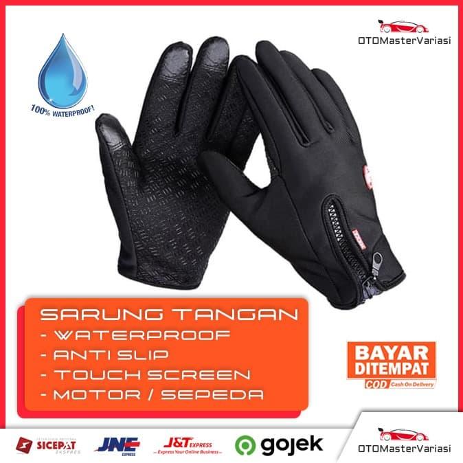 Gambar SARUNG TANGAN MOTOR / SEPEDA ANTI AIR / ANGIN / ANTI SLIP OTOMASTER - XL dari OTOMaster undefined Tokopedia